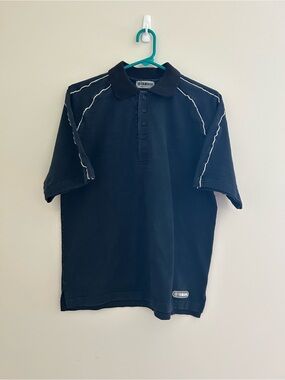 Yamaha Black Polo with White Contrast Accents